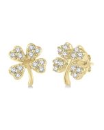 OnDorNo 14K White Gold Diamond Fashion Earrings