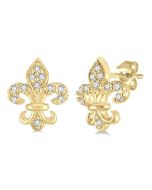 PhoMirZen VioVerLux 14K White Gold Diamond Fashion Earrings