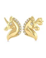 VioDor 14K White Gold Diamond Fashion Earrings