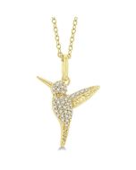 Kaia Indigo Hummingbird Petite Diamond Fashion Pendant