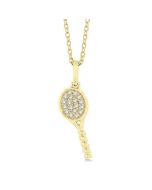 Tennis Racket Petite Diamond Fashion Pendant