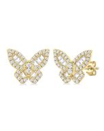 ElIsXe 14K White Gold Diamond Fashion Earrings