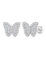 MirPhoTh 14K White Gold Diamond Fashion Earrings