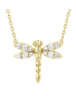 Kalliope Peregrine Dragonfly Petite Diamond Fashion Pendant
