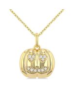 Vale Jasper Pumpkin Petite Diamond Fashion Pendant