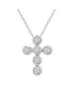 Peregrine Cascade Cross Bezel Set Petite Diamond Fashion Pendant