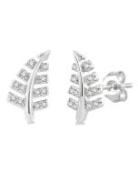 XeZenPho 14K White Gold Diamond Fashion Earrings