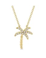 Aquila Laurel Palm Tree Petite Diamond Fashion Pendant