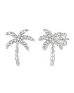 ElLo 14K White Gold Diamond Fashion Earrings
