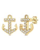 Anchor Petite Diamond Fashion Earrings
