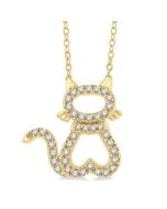 Hera Zenith Cat Petite Diamond Fashion Pendant