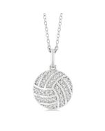 Volleyball Petite Diamond Fashion Pendant