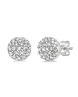 ZenOnSol OraXe 14K White Gold Diamond Fashion Earrings