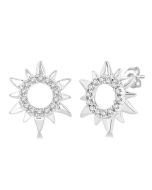 AeCelVer 14K White Gold Diamond Fashion Earrings