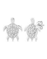 ThVelNo 14K White Gold Diamond Fashion Earrings