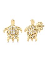 LinZenLo ElVioTh 14K White Gold Diamond Fashion Earrings