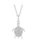 Saffron Sovereign Turtle Petite Diamond Fashion Pendant