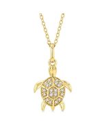 Luna Brisa Turtle Petite Diamond Fashion Pendant