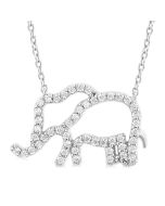 Sonata Blossom Elephant Petite Diamond Fashion Pendant