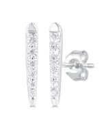 ZenThIon LuxElMir 14K White Gold Diamond Fashion Earrings
