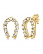 Horseshoe Petite Diamond Fashion Earrings