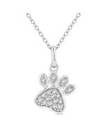 Jasper Victoire Dog Paw Petite Diamond Fashion Pendant