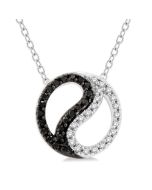 Waverly Eclipse Yin Yang Petite Black Diamond Fashion Pendant