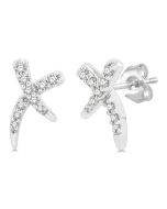 CelMir 14K White Gold Diamond Fashion Earrings