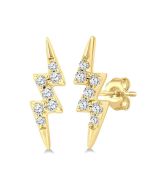 CelRaVio 14K White Gold Diamond Fashion Earrings