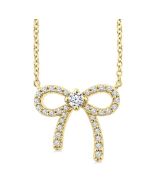 Couture Sonata Bow Petite Diamond Fashion Pendant