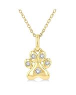 Xanthe Ultramarine Dog Paw Petite Diamond Fashion Pendant