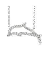 Aria Frost Dolphin Petite Diamond Fashion Pendant