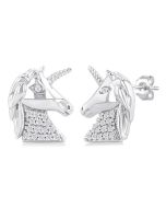 LysIonZen 14K White Gold Diamond Fashion Earrings