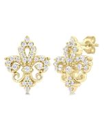 SolXeRa 14K White Gold Diamond Fashion Earrings