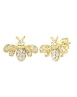 Bumble Bee Petite Diamond Fashion Earrings