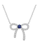 Nimbus Bow Petite Gemstone Diamond Fashion Pendant