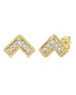 IonVel CaMir 14K White Gold Diamond Fashion Earrings