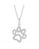 Dog Paw Petite Diamond Fashion Pendant