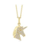Prairie Ember Unicorn Petite Diamond Fashion Pendant