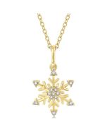 Umbria Cyra Snow Flake Petite Diamond Fashion Pendant