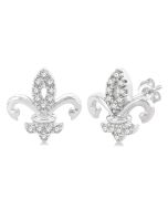 ElVioIon 14K White Gold Diamond Fashion Earrings