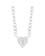 Eclipse Finesse Heart Shape Bezel Set Petite Diamond Fashion Pendant