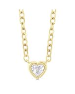 Evadne Saffron Heart Shape Bezel Set Petite Diamond Fashion Pendant