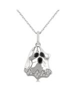 Noctiva Diamond Ghost Pendant in 10K White Gold