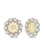 CelAeAe 14K White Gold Diamond Statement Earrings