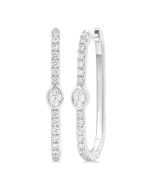 OraOraOra 14K White Gold Diamond Fashion Earrings