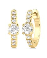 ThOraEl 14K White Gold Diamond Fashion Earrings