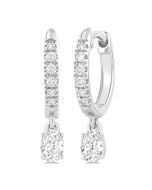 IonLoXe 14K White Gold Diamond Fashion Earrings