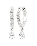 IsVioIs 14K White Gold Diamond Fashion Earrings