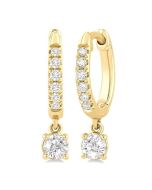 VelSolMir 14K White Gold Diamond Fashion Earrings